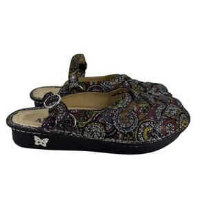 Alegria Freesia Rainbow Mosaic Mule Clog Slingback